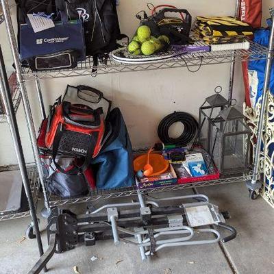 Soft sided coolers, outdoor lanterns, bike rack