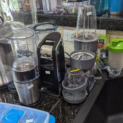 NutriBullet, automatic can opener, coffee grinder
