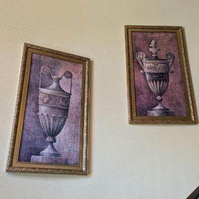 Pair of Color Lithographs "Bronze Urn Fresco"