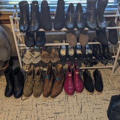 Women's boots and shoes, sizes 7.5-8