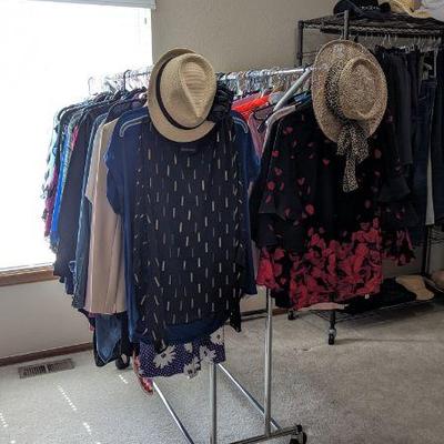 Size L women's tops: Tahari, NYDJ, Bob Mackie, Vince Camuto, Tommy Bahama, WHBM, Cabi, Jones New York, INC...