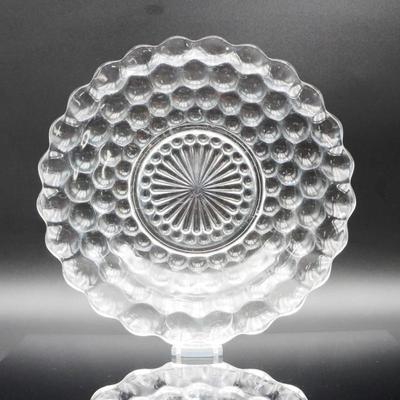 Anchor Hocking Bubble Clear Pattern Glass Plate
