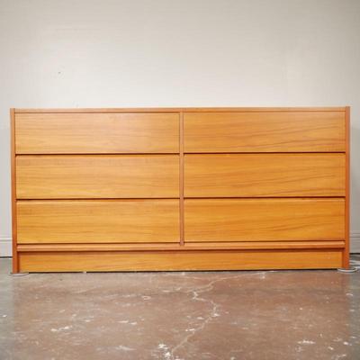 Danish Mid Century Modern Teak Double Dresser