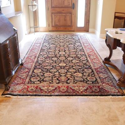 14'6" x 6'5" Hand Knotted 100% Wool Qom Persian Rug $5000 MSRP