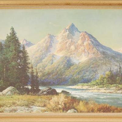 Evening in the Tetons, by Robert Wood Fine Art Print Reproduction