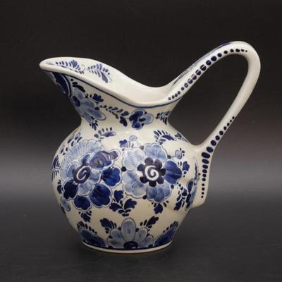 Regina (Holland) Delfts Blauw Blue & White Ceramic Pitcher