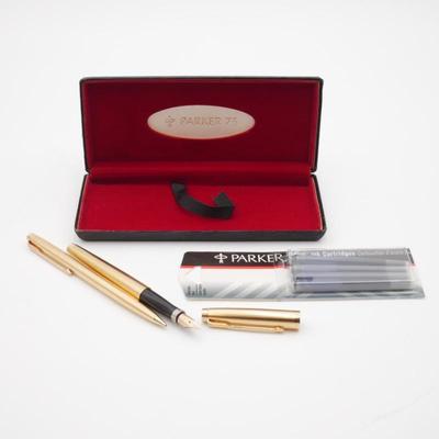 Vintage Parker 14K Gold Filled Fountain Pen & Mechanical Pencil Set