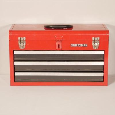 Craftsman Portable 3-Drawer Red Steel Toolbox