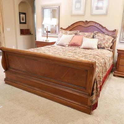 Hooker Furniture California King Bed Frame & Brown Sugar Designs Bedding