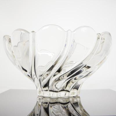 Mikasa Peppermint Clear Swirl Crystal Bowl
