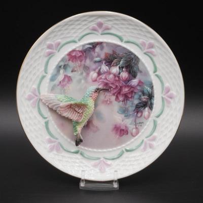 "Fuchsia Fantasy" Nature's Jewels from Lena Liu Collectible Plate