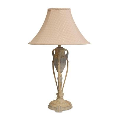 Pair of Neoclassical Painted Metal Table Lamps
