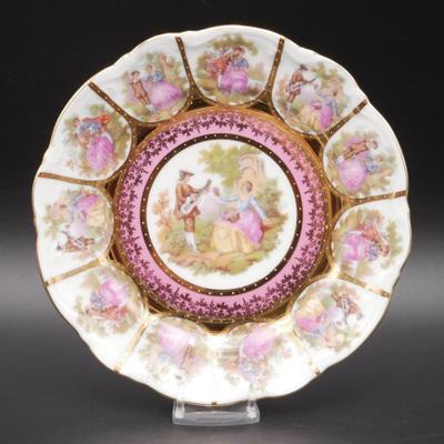 Bavaria Schaller Gilded Porcelain Love Story Plate