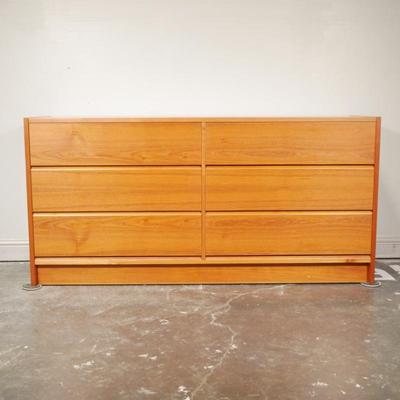 Danish Mid Century Modern Teak Double Dresser