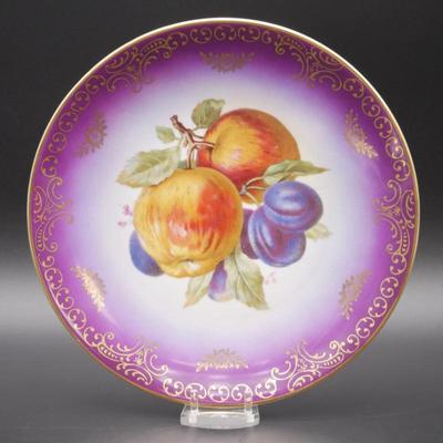 Mitterteich Bavaria Gilded Porcelain Plate w/Fruit Design