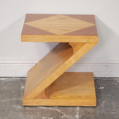 Mid Century Modern Lane Furniture "Z" Oak End Table