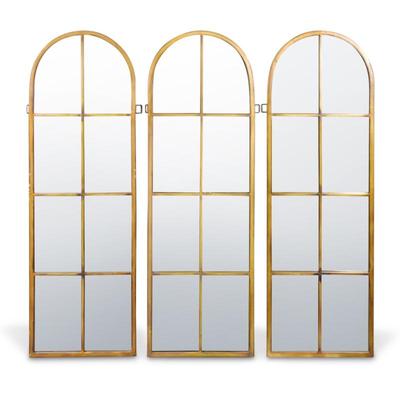 Set of 3 Uttermost Amiel Arch Mirrors with Bronze Finish