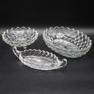 Fostoria Glass Serving Dishes (Total of 3)