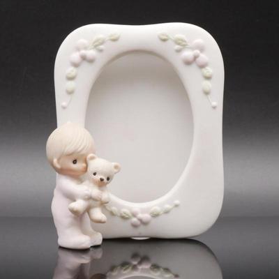 Precious Moments 1981 "Jesus Loves Me" Bisque Porcelain Picture Frame