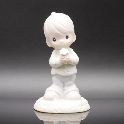 Precious Moments 1987 "Mommy I Love You" Bisque Porcelain Figurine