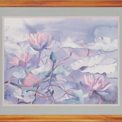 "Queen's Lily Pond" by Carli Oliver Large Framed Fine Art Print