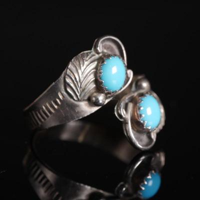 Sterling Silver & Turquoise Ring Size 8