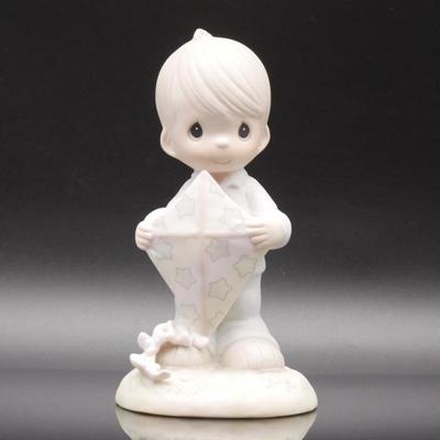 Precious Moments 1989 "High Hopes" Bisque Porcelain Figurine