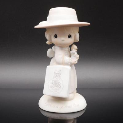 Precious Moments 1984 "Seek and Ye Shall Find" Bisque Porcelain Figurine