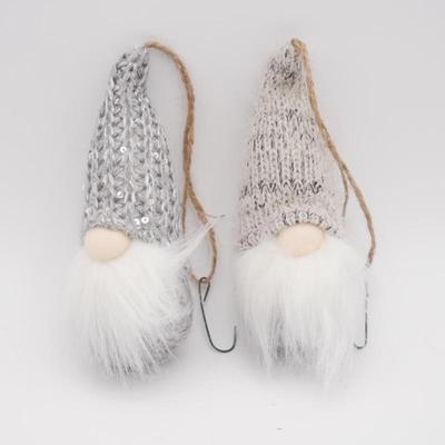 Pair of Plush Gnome Ornaments
