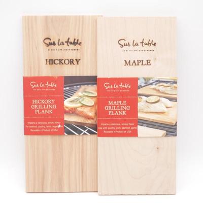 Pair Of Sur La Table Hickory & Maple Wood Grilling Planks