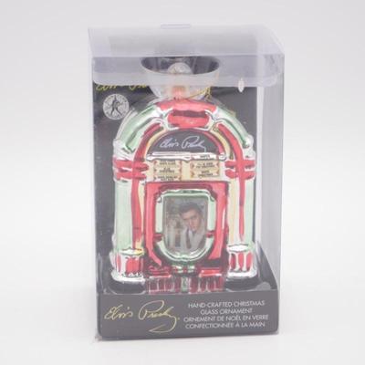 Kurt S. Adler Elvis Presley Hand Crafted Glass Christmas Jukebox Ornament