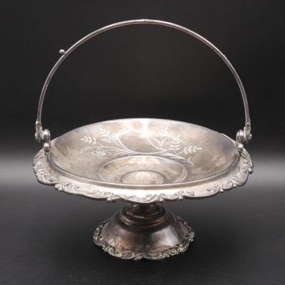 Simpson Hall Miller & Co. Quadruple Silverplate Bridal Basket