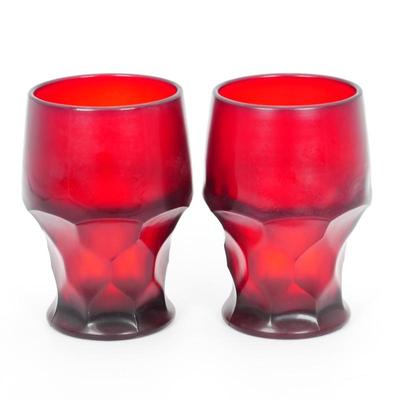 Cambridge Georgian Ruby Glass Flat Tumblers (Set of 2)