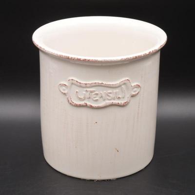 Sur La Table Porcelain Utensil Crock