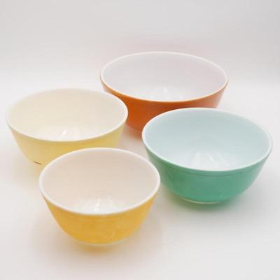 Vintage Pyrex Primary Colors Nesting Mixing Bowls (Set of 4)