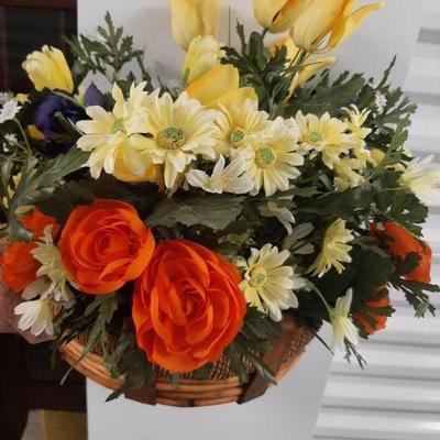 Spring/ Summer floral in round basket 