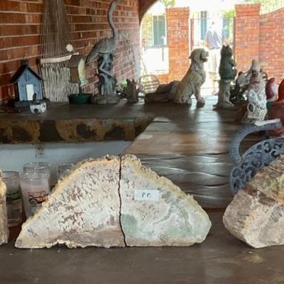 Petrified wood pieces