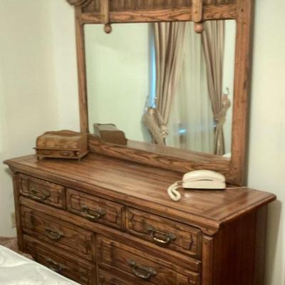 Dresser with mirror