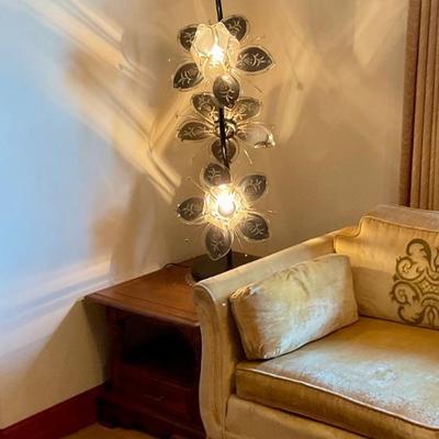Three light floral lamp