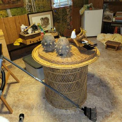 wicker end table
