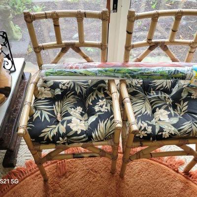 bamboo side and arm chairs