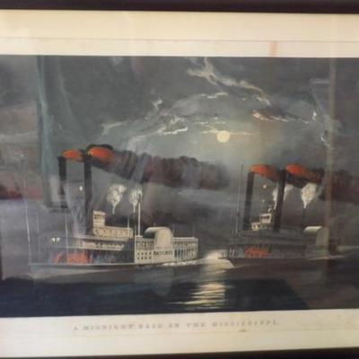Currier & Ives Racing on the Mississippi