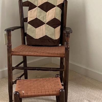 Shaker style chair & footstool