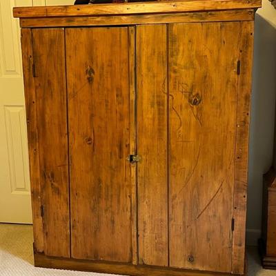 Rustic farmhouse style wardrobe storage