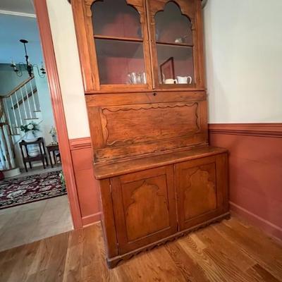 Victorian Gothic Revival secretary bookcase