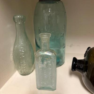 Antique Glass Bottles 