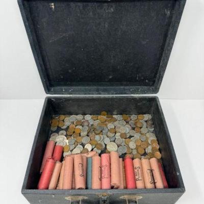 Black Box Overflowing w/ American Coins:  Indian Head, Buffalo Nickels & More	