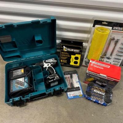 Assorted Power Tools & Accessories: Makita, Kobalt, & Pittsburgh+	
