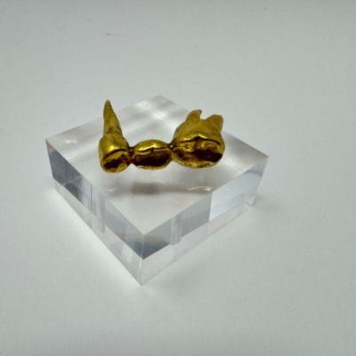 Gold-Filled Dental Bridge w/ Real Teeth #1 (8.46g)	
