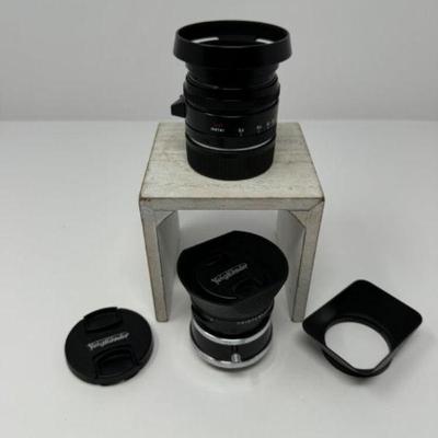 ﻿Voigtländer Ultron 28mm & Nokton 35mm Lens Set w/ Attachments | Est. $1,904	